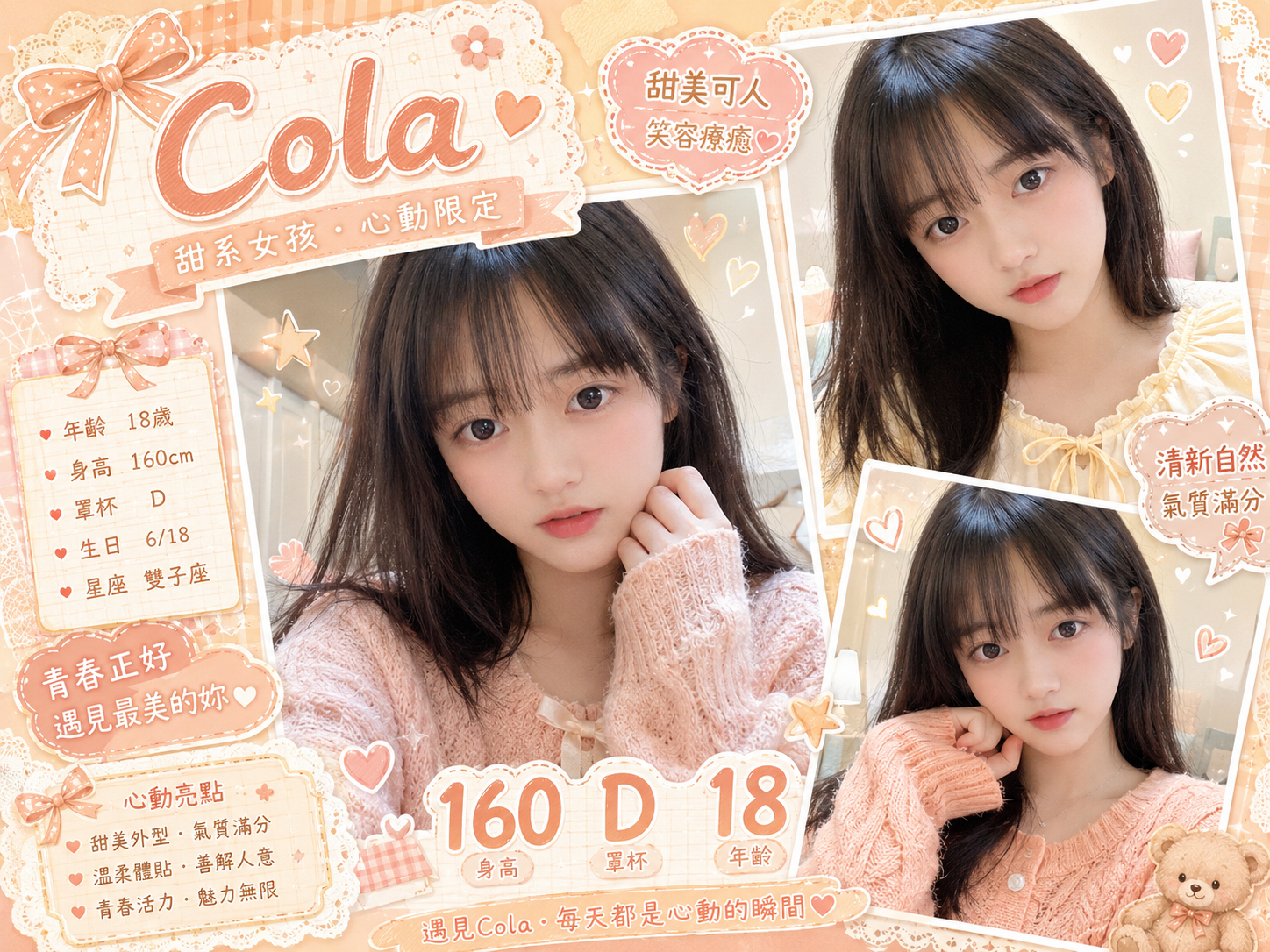台中新妹報班COLA標籤:台中台灣妹初兼