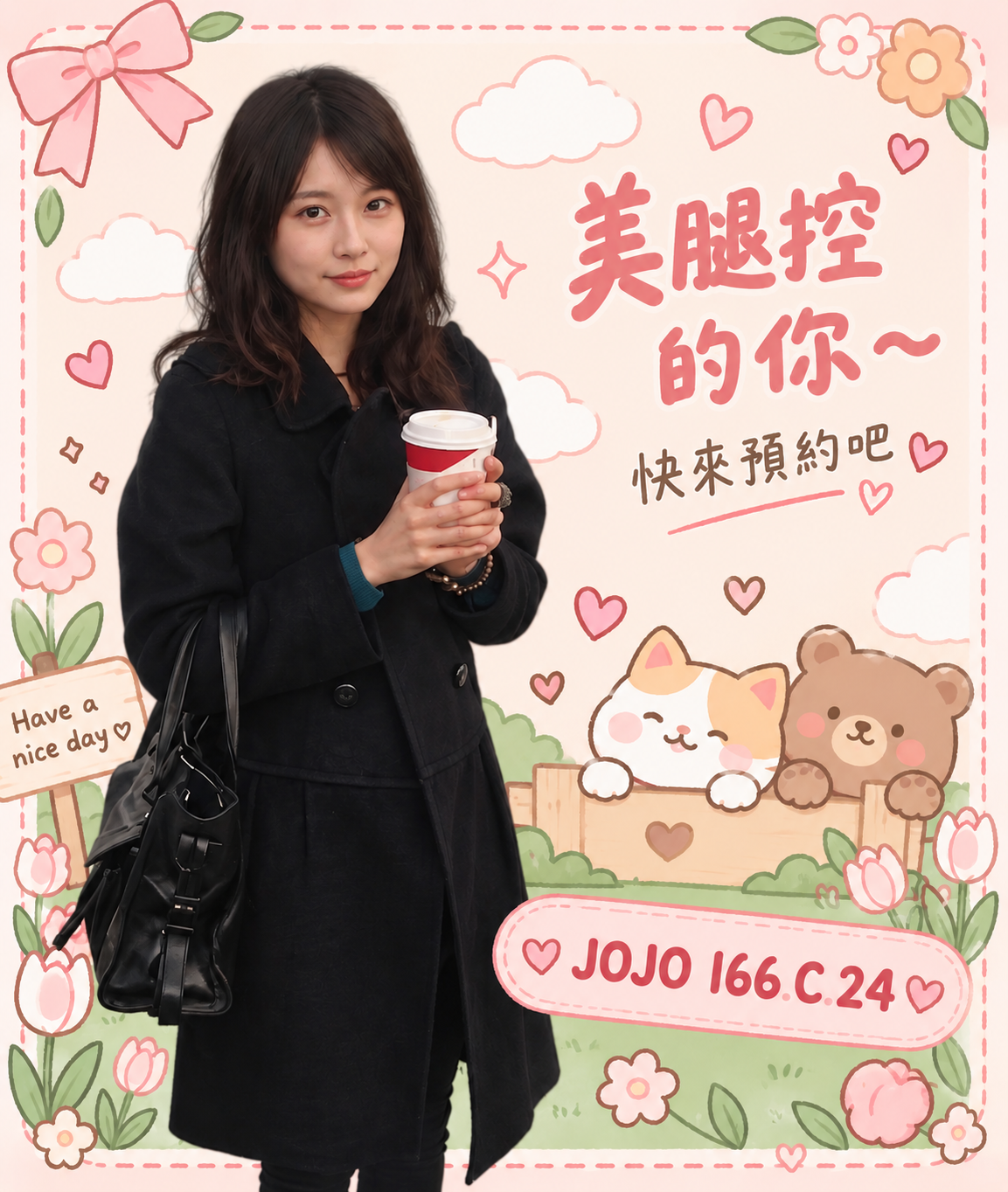 台中外送茶本人照JOJO標籤:台中叫茶